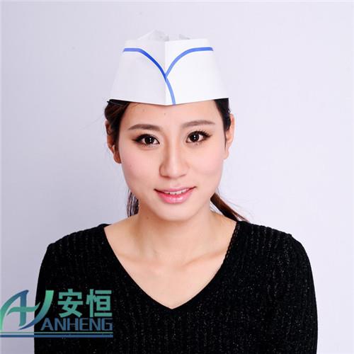 厂家直销 一次性木浆纸 厨工帽 头围可调节 大小通用